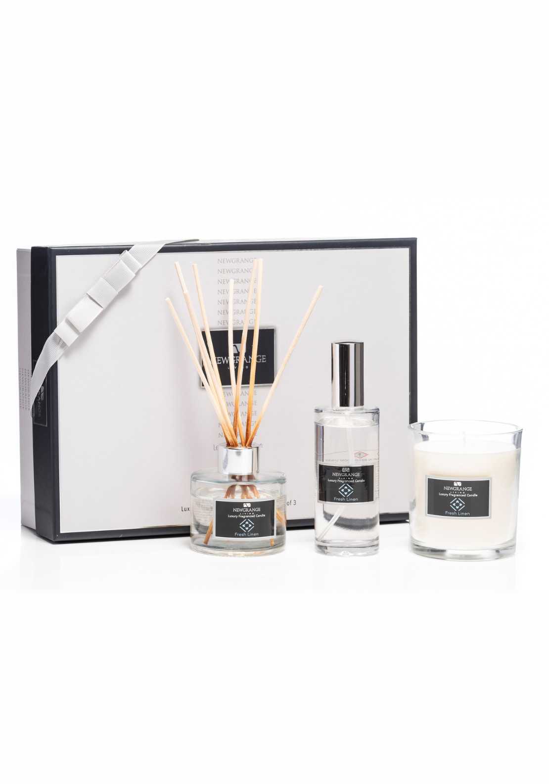 Newgrange Living Fresh Linen Luxury Room Spray / Candle / Diffuser Set 3 1 Shaws Department Stores