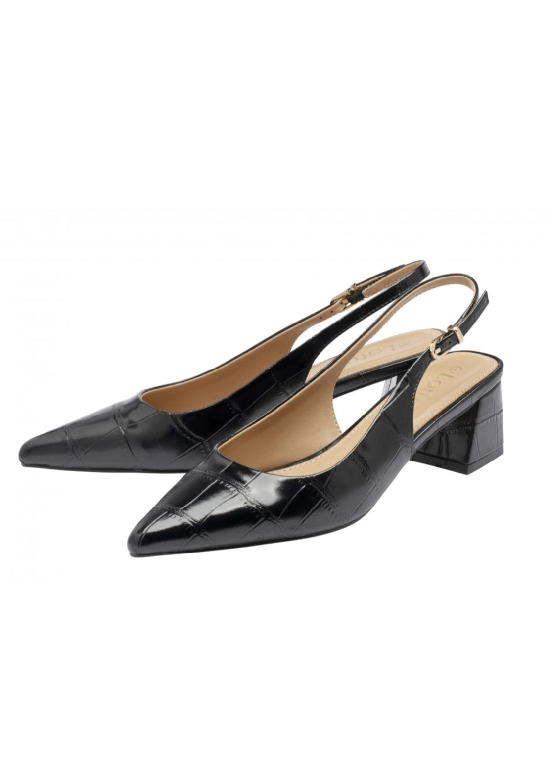 Lotus Arwen Shoe - Black Croc 2 Shaws Department Stores