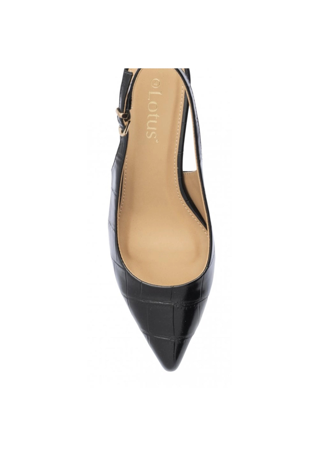 Lotus Arwen Shoe - Black Croc 4 Shaws Department Stores