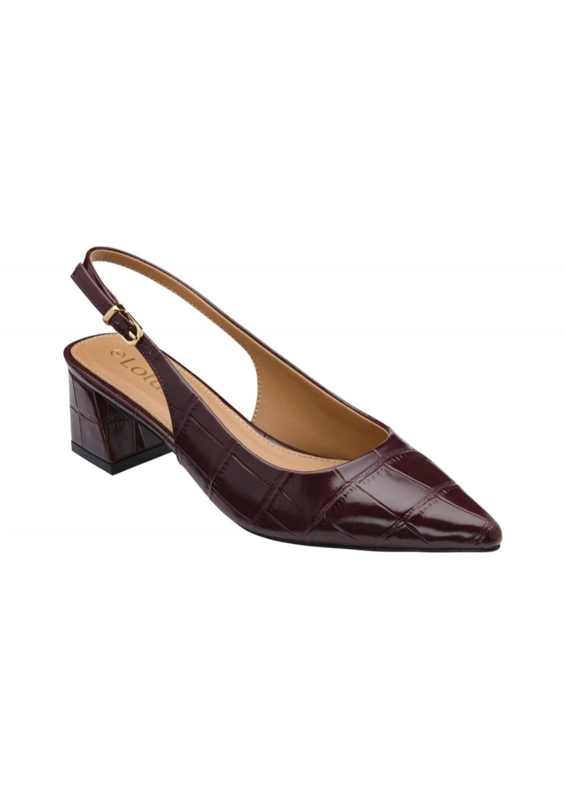 Lotus Arwen Shoe - Bordo Croc 1 Shaws Department Stores