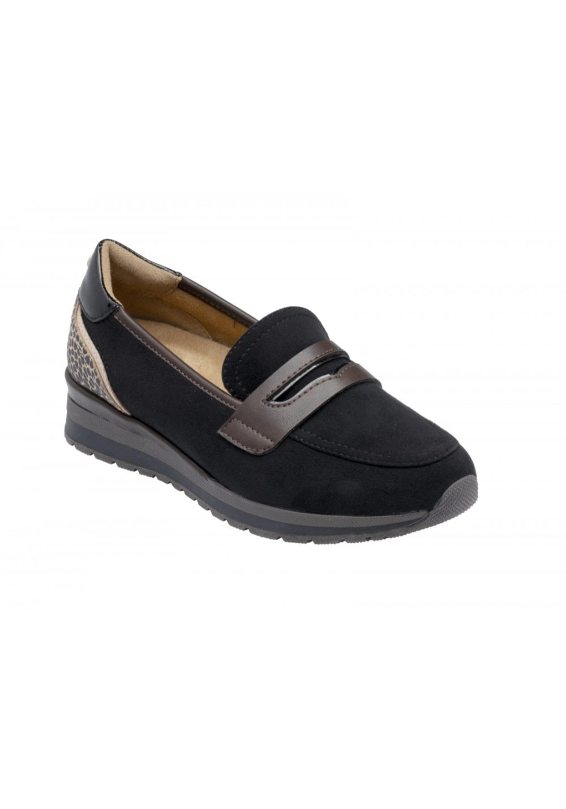 Lotus Montana Loafer - Brown / Black 1 Shaws Department Stores