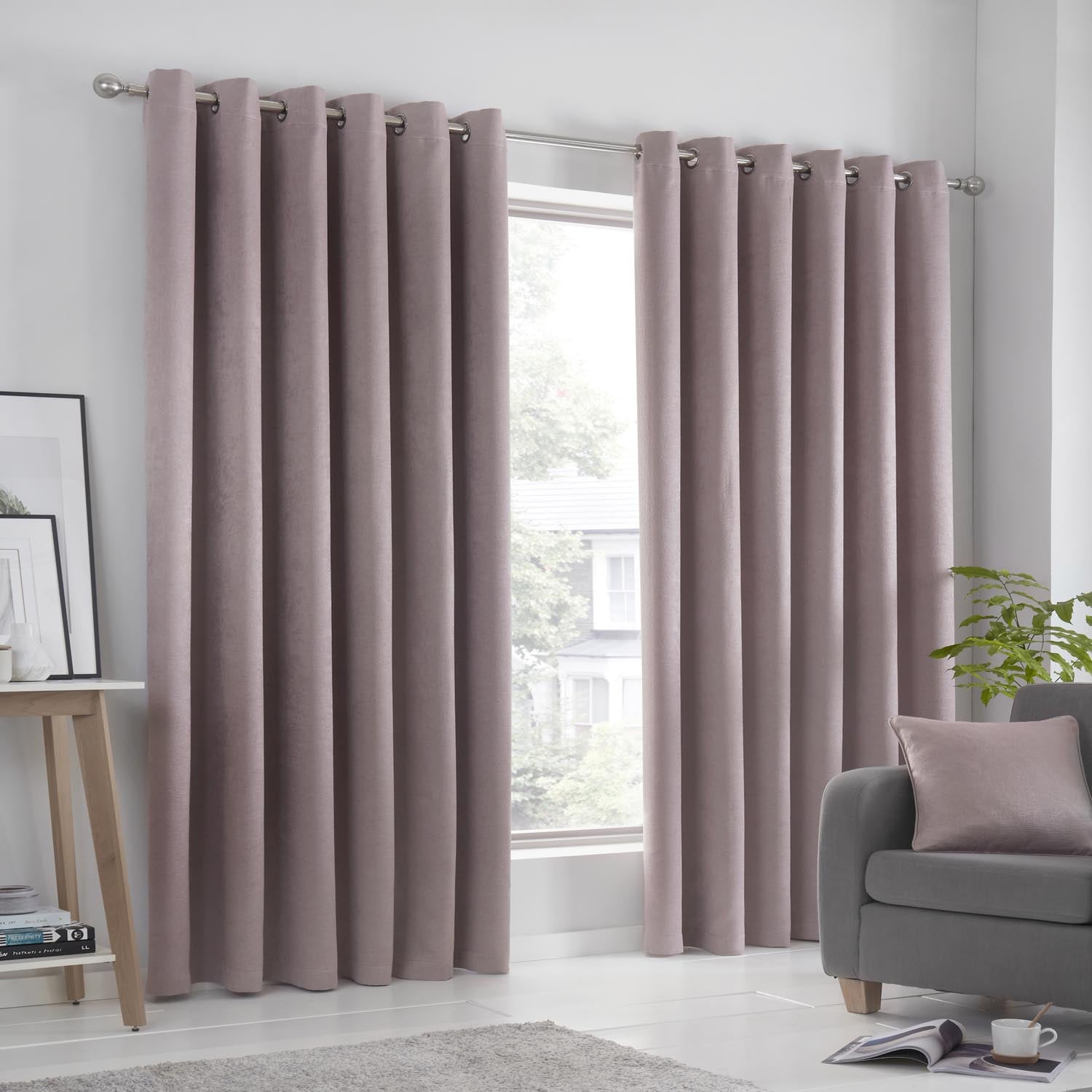 The Home Collection Strata Blush Eyelet Curtains 1 Shaws Department Stores