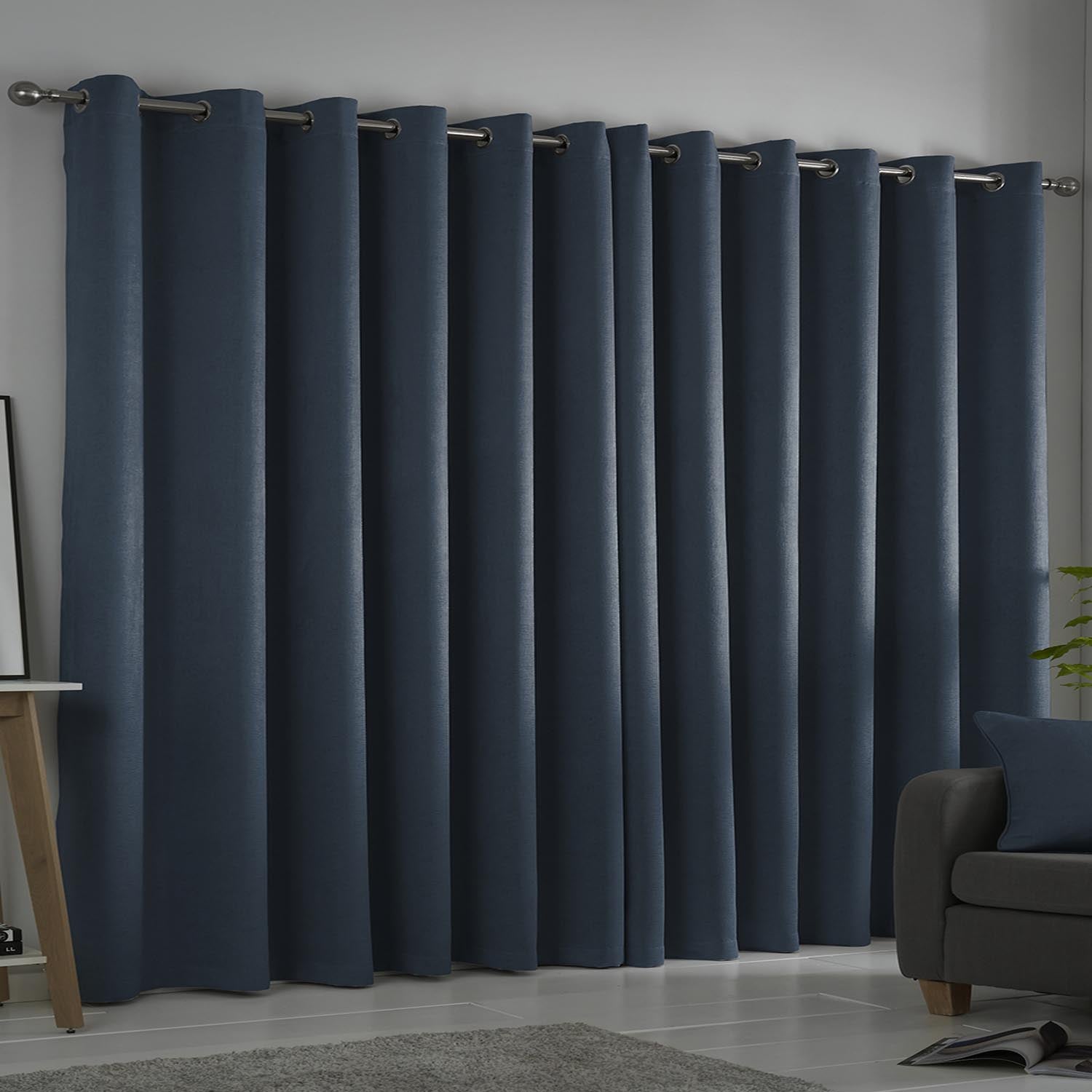 The Home Collection Luna Navy Dim Out Eyelet Curtains 1 Shaws Department Stores