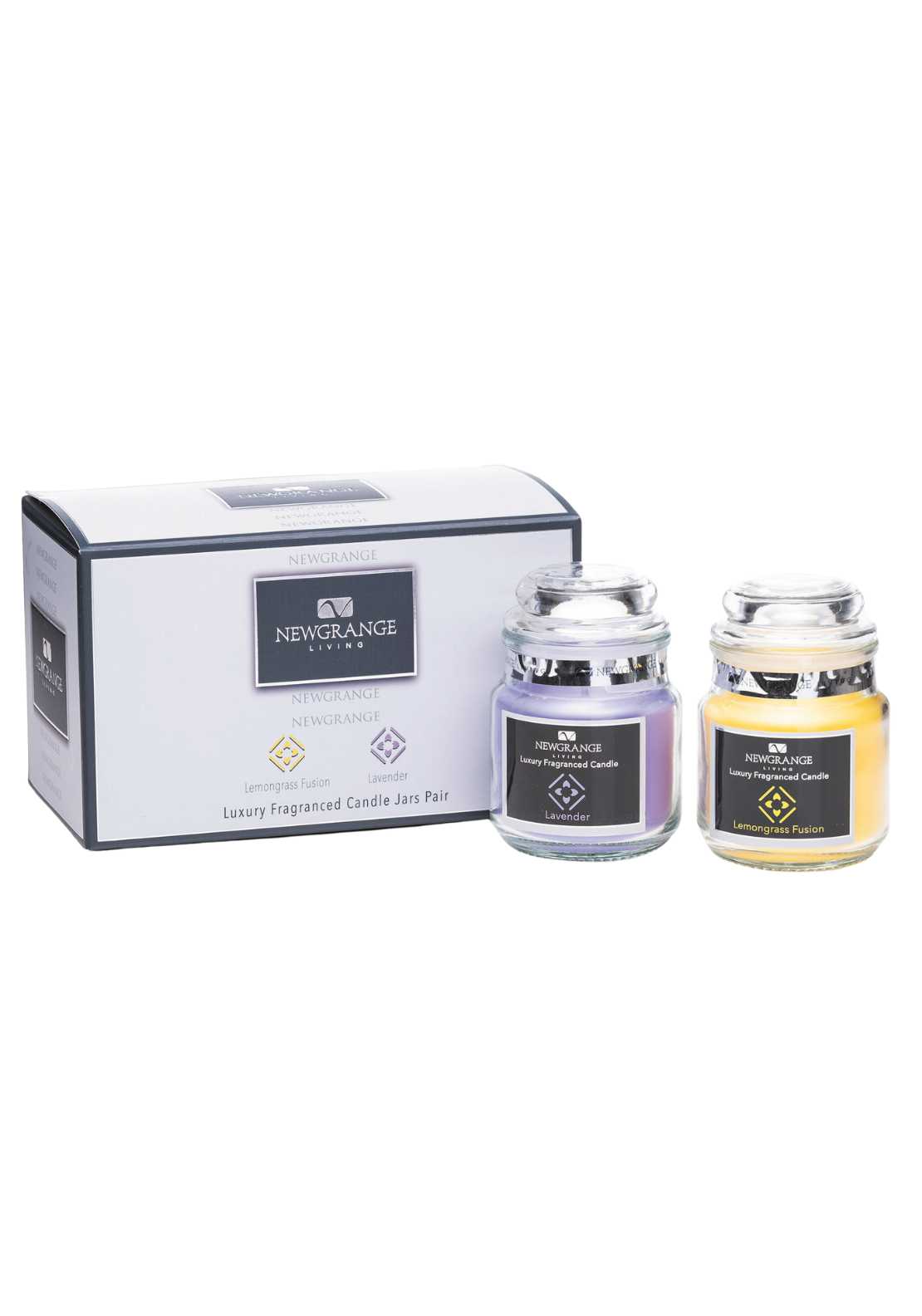 Newgrange Living Luxury Candle Jar Pair Lemongrass Fusion &amp; Lavender 1 Shaws Department Stores