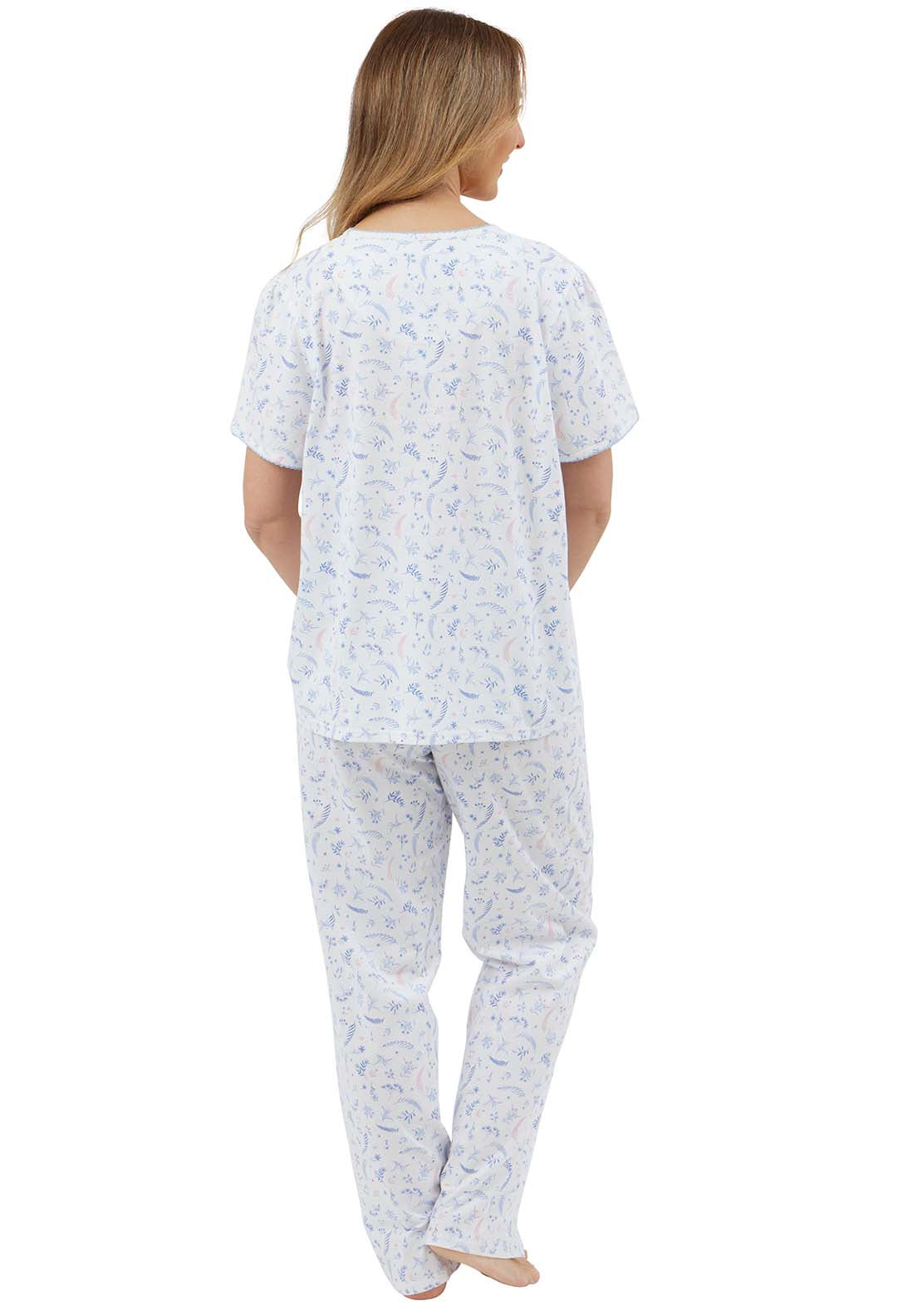Marlon Harvest Floral Short Sleeve Pyjama - Pink Print 5 Shaws Department Stores