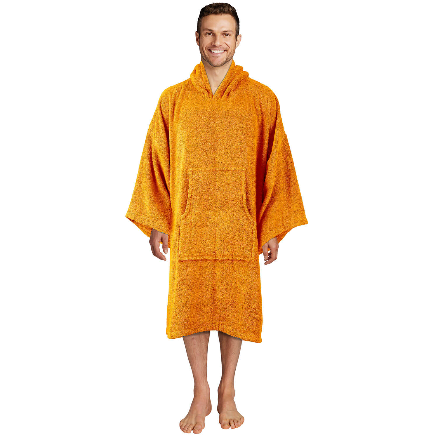 The Home Collection Adult Long Sleeve Poncho - Large - Orange 1 Shaws Department Stores