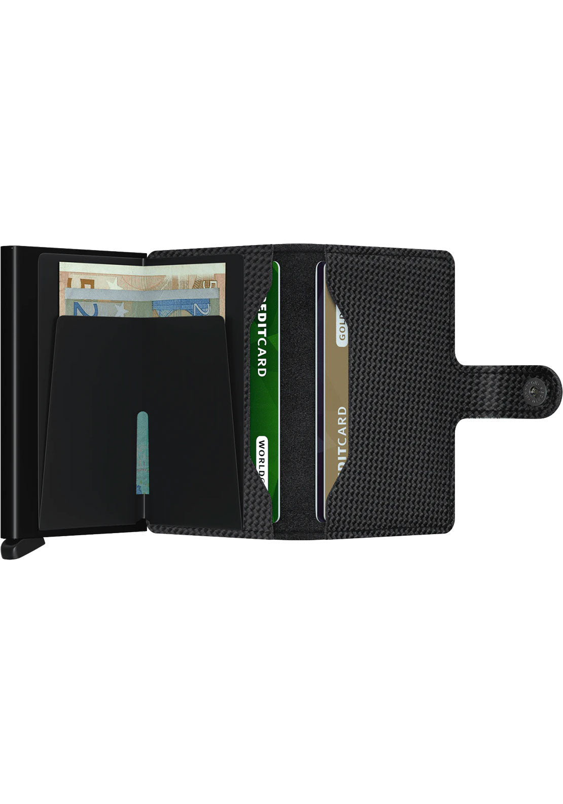 Secrid Mini Carbon Wallet - Black 2 Shaws Department Stores