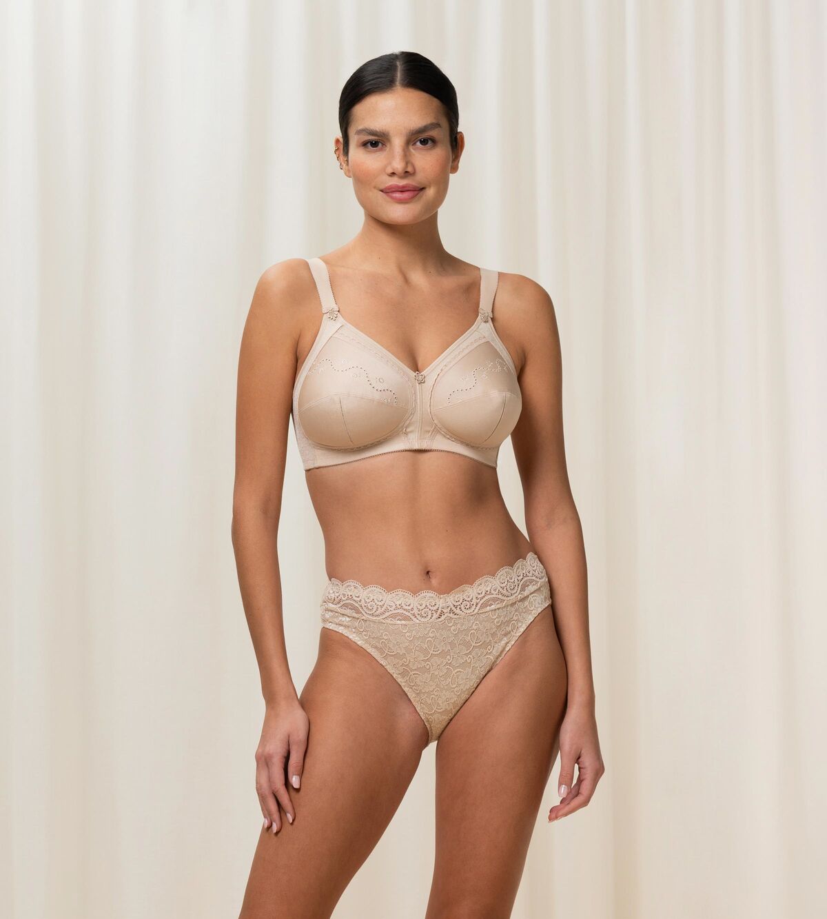 Triumph Doreen + Cotton Non-Wired Bra - Nude 2 Shaws Department Stores