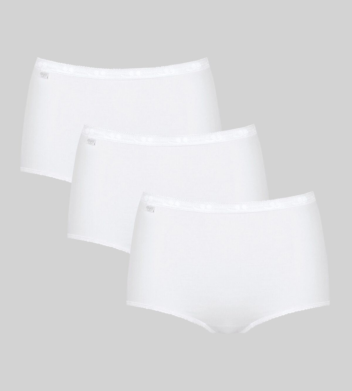 Sloggi Basic+ Maxi 3 Pack - White 5 Shaws Department Stores