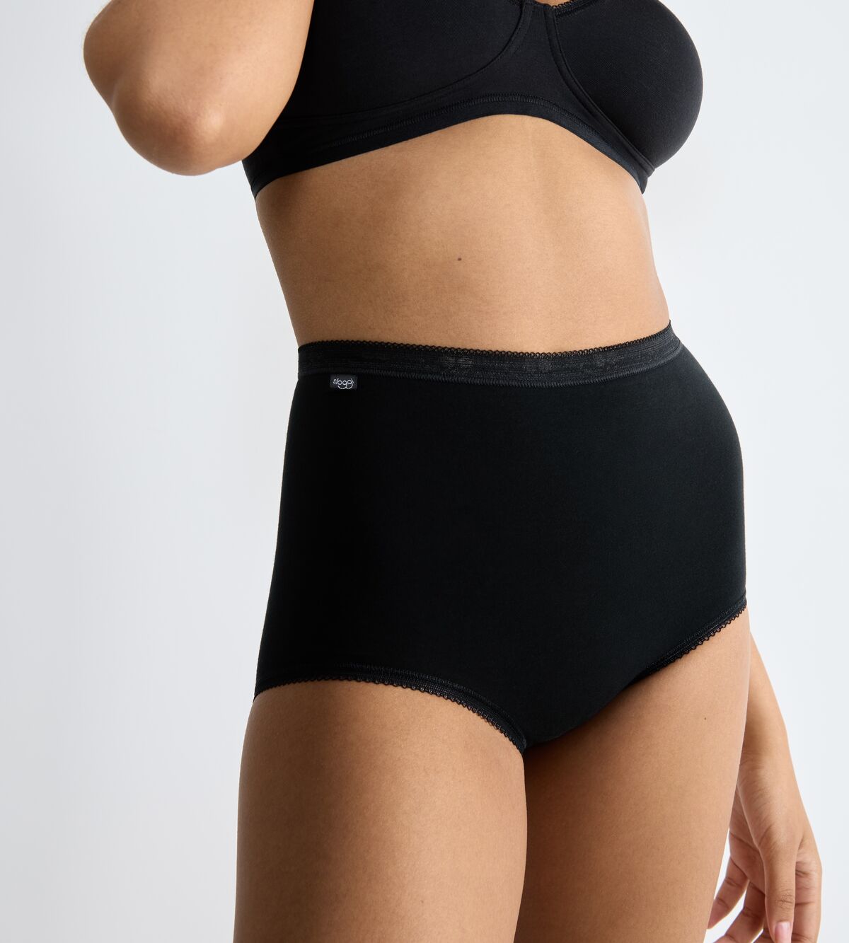 Sloggi Basic+ Maxi 3 Pack - Black 3 Shaws Department Stores