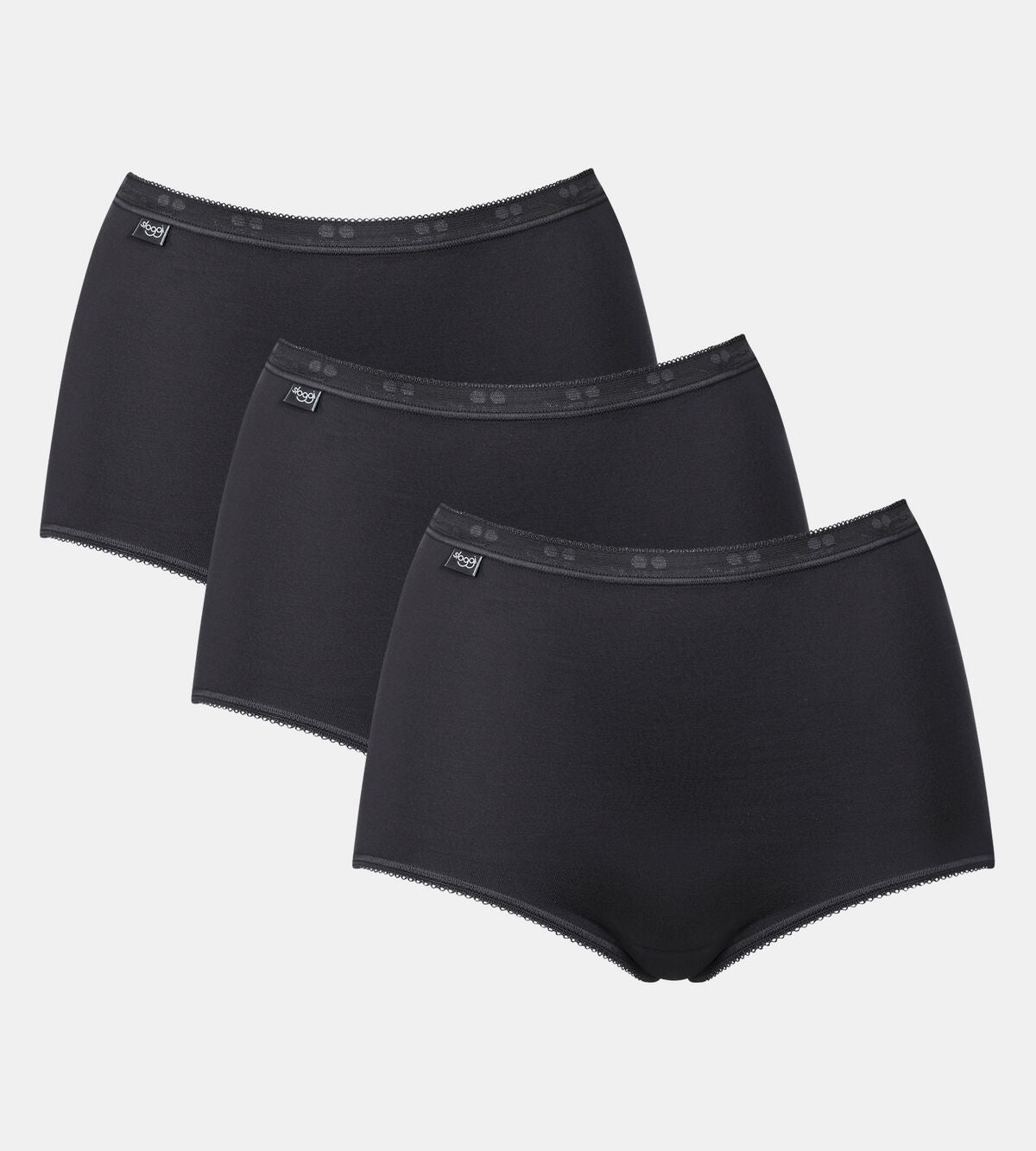 Sloggi Basic+ Maxi 3 Pack - Black 5 Shaws Department Stores