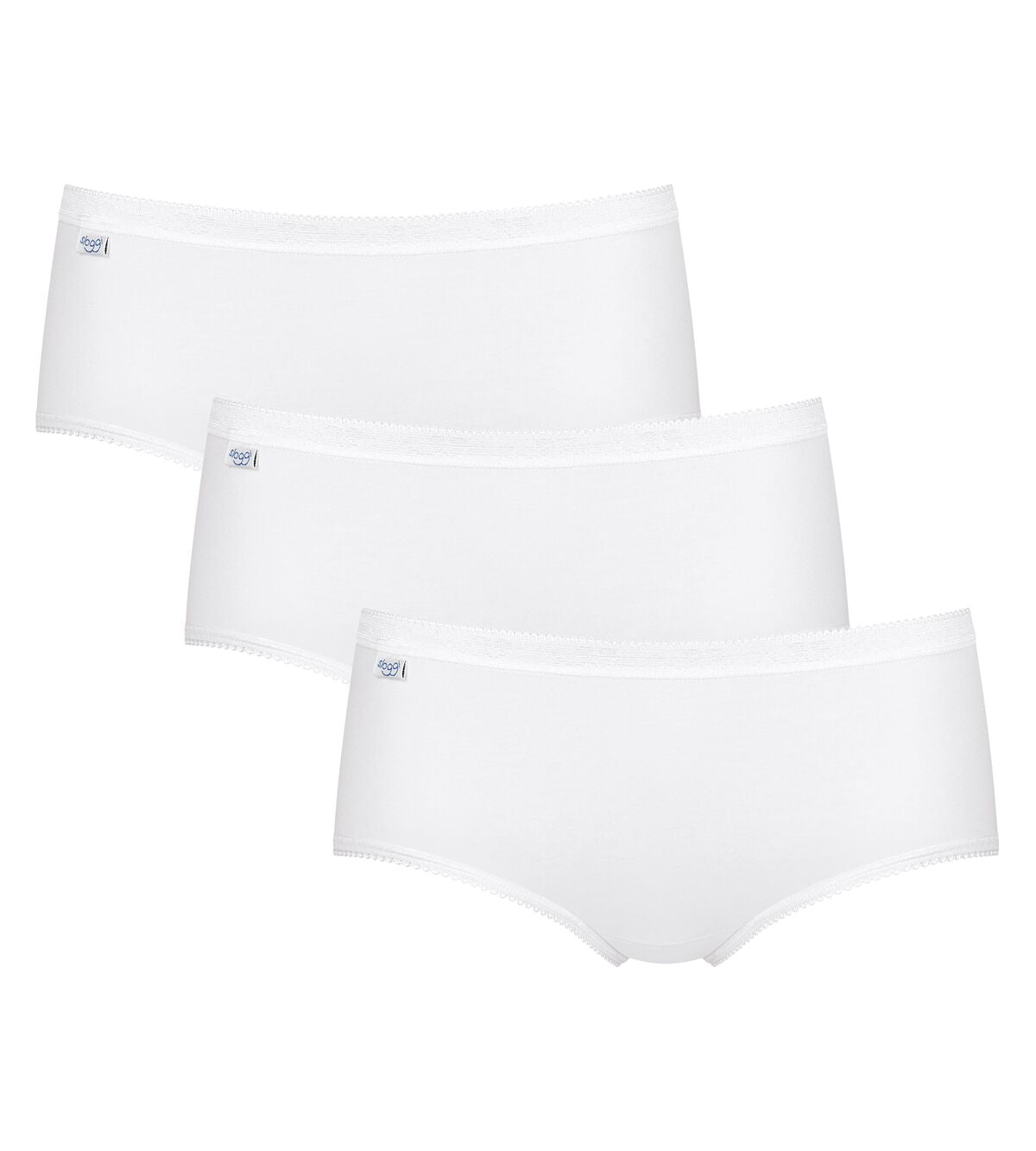 Sloggi Basic+ Midi 3 Pack - White 4 Shaws Department Stores
