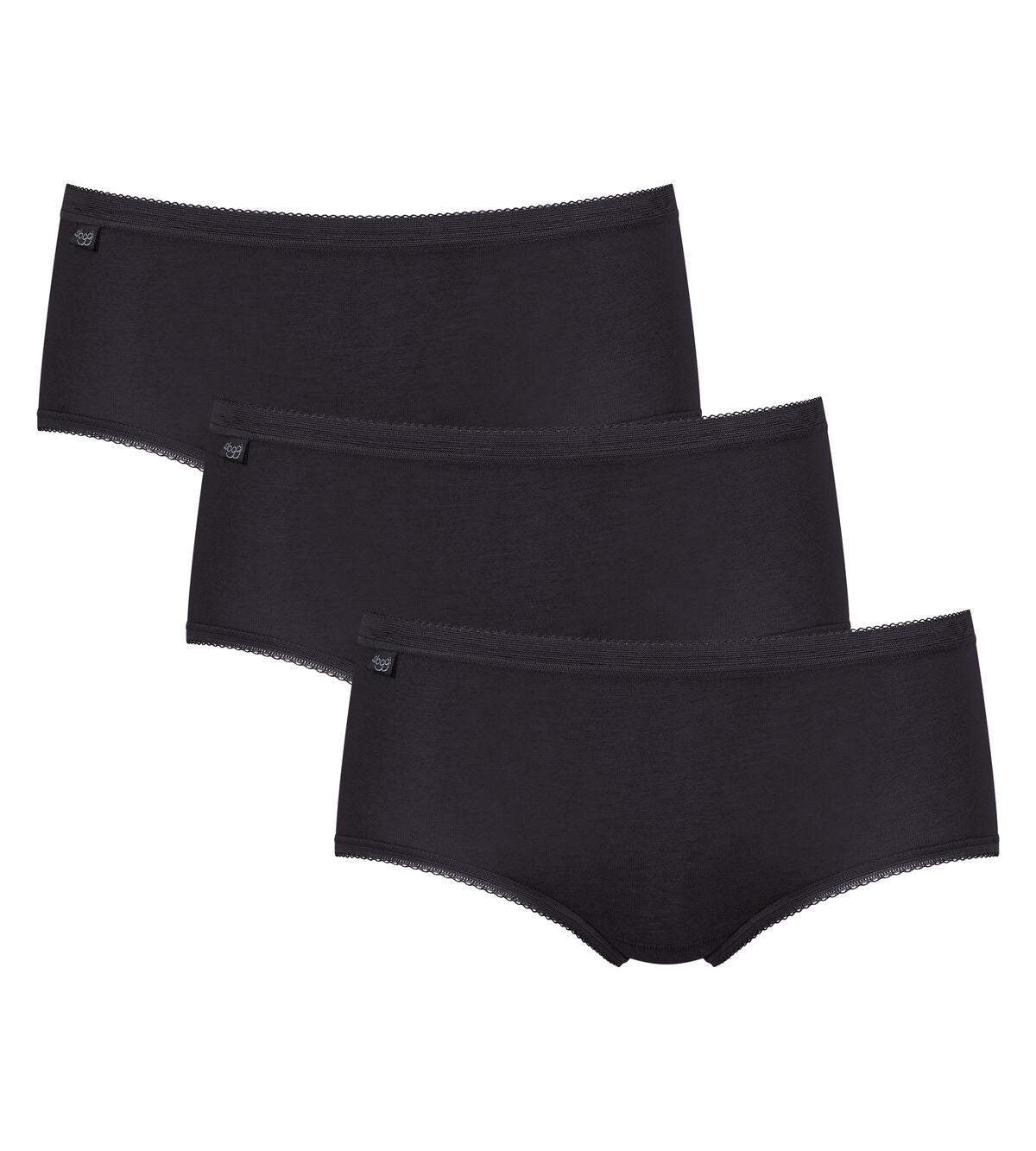 Sloggi Basic+ Midi 3 Pack - Black 4 Shaws Department Stores