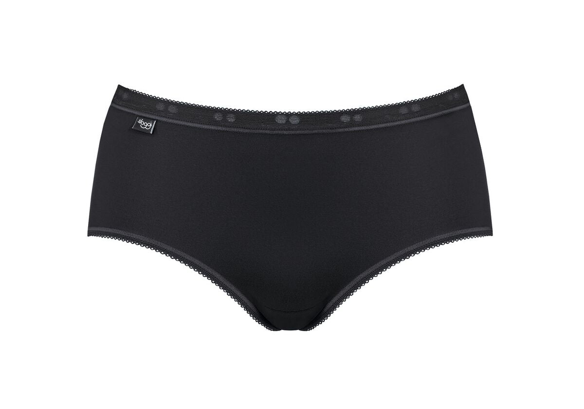 Sloggi Basic+ Midi 3 Pack - Black 6 Shaws Department Stores