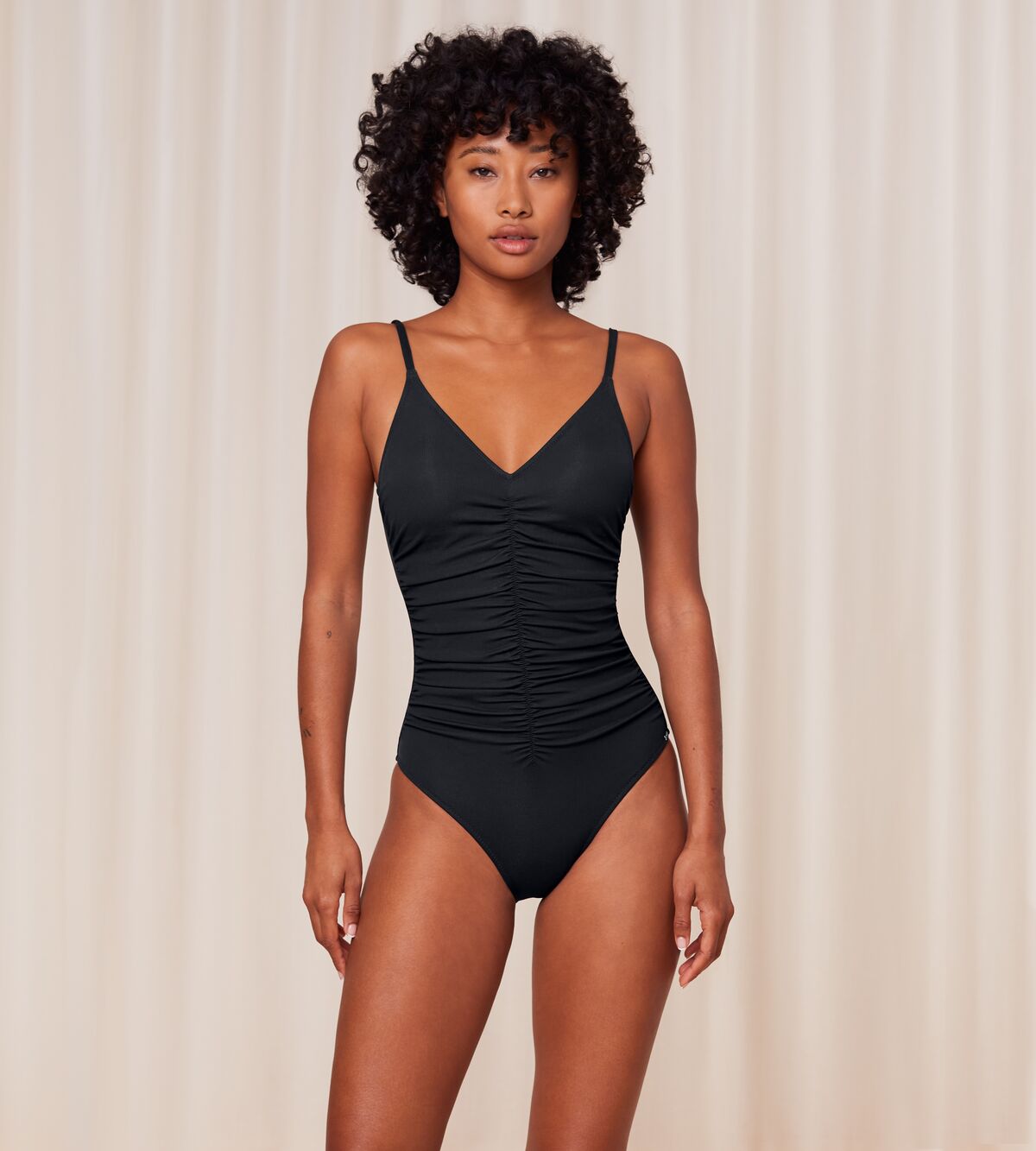 Triumph Summer Glow Padded Swimsuit - Black 1 Shaws Department Stores