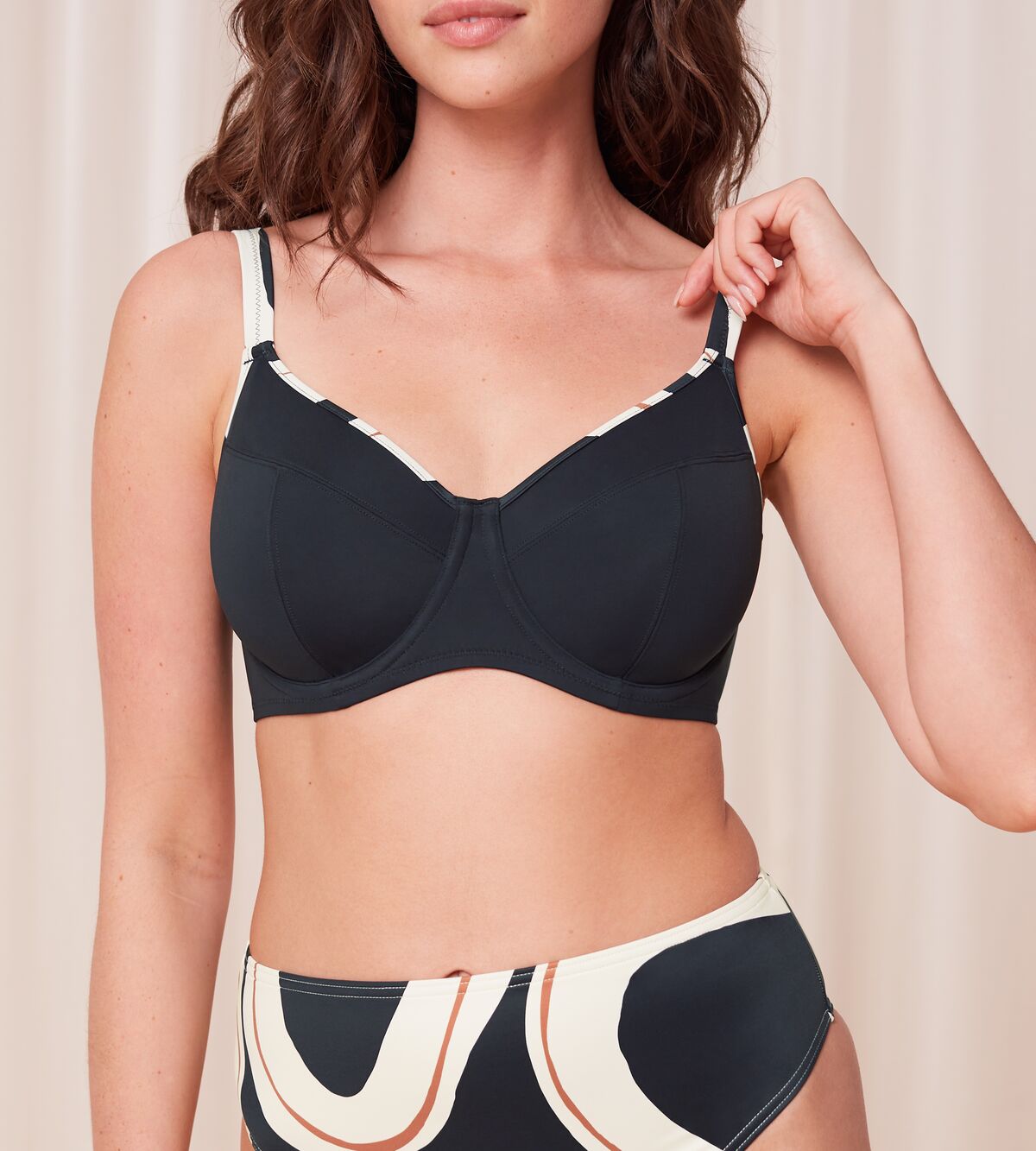 Triumph Summer Allure Wired Bikini top - Black 1 Shaws Department Stores