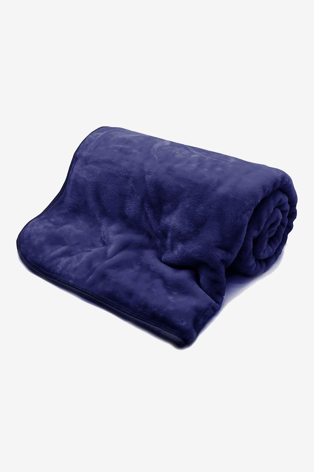 The Home Collection Mink Throw 150 x 200cm - Navy 1 Shaws Department Stores