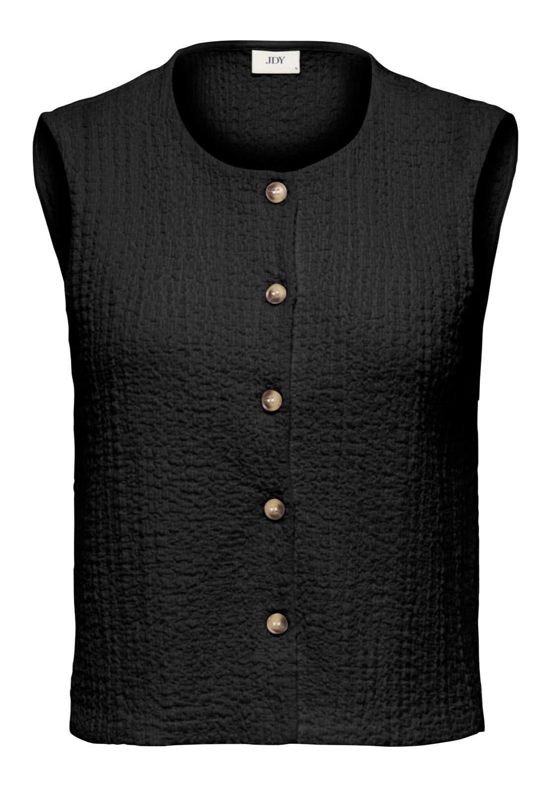 Jdy Turbo Sleeveless Waistcoat - Black 1 Shaws Department Stores