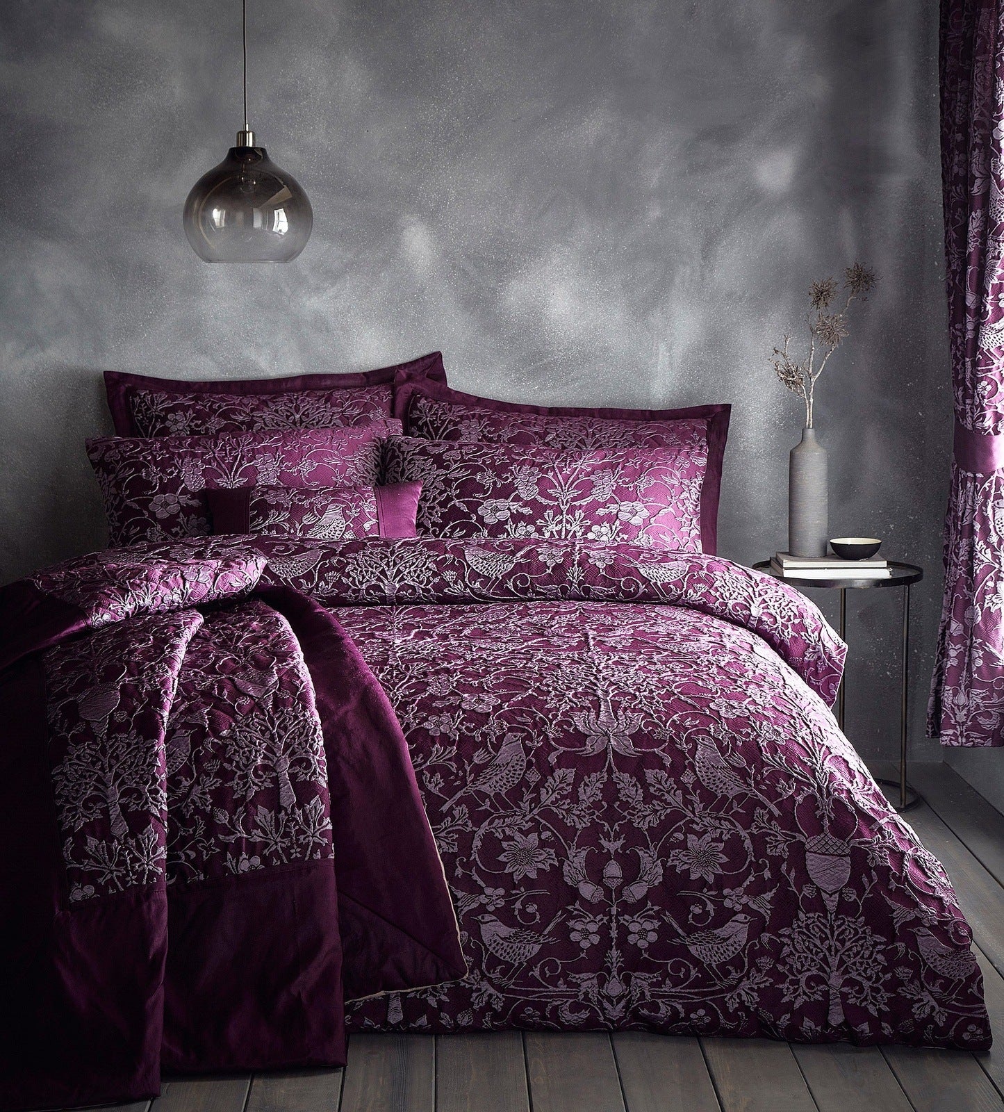 Bedmaker Oak Tree Throw - Plum 1 Shaws Department Stores