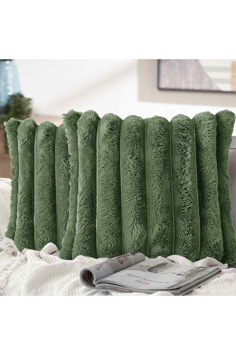 The Home Collection Cord Cushion Cover - Olive 1 Shaws Department Stores