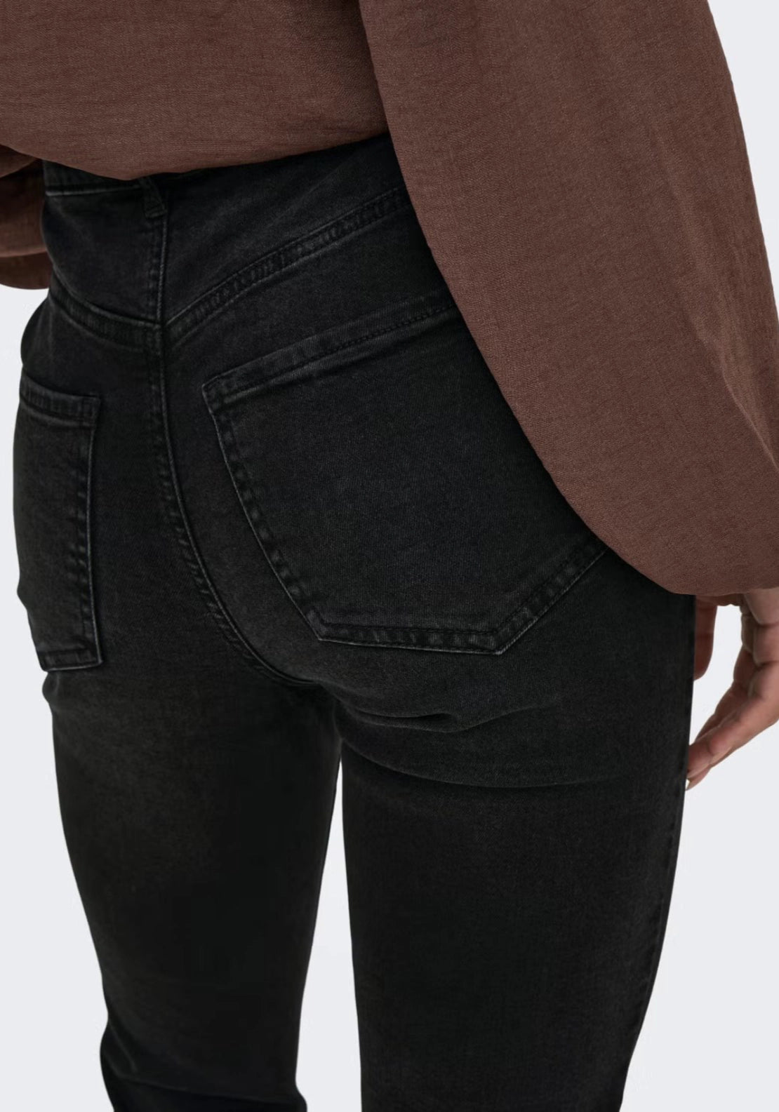 Fina Mid Waist Skinny Jeans L30 - Black Denim