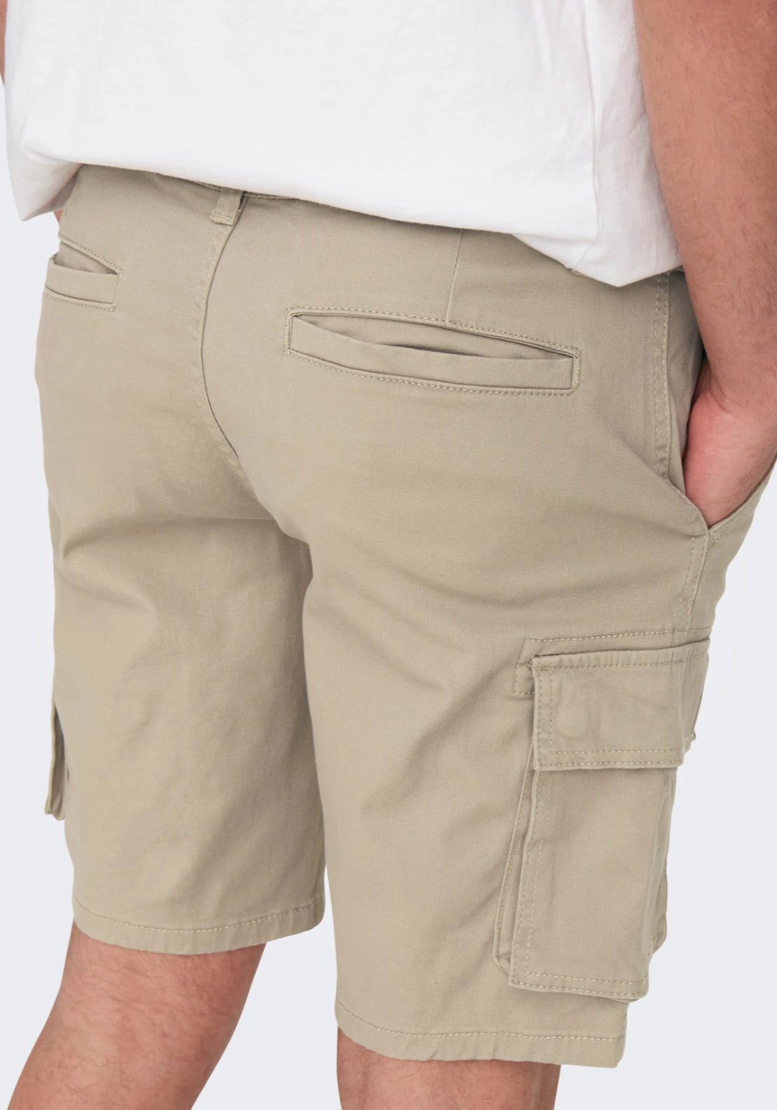 Only &amp; Sons Cam Regular Fit Shorts - Chinchilla 2 Shaws Department Stores