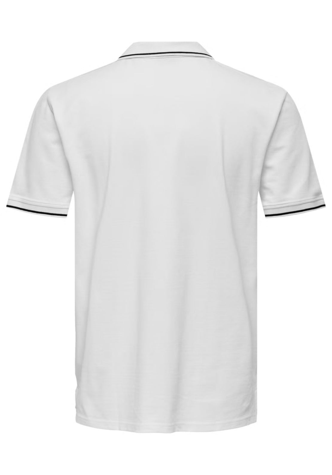 Only &amp; Sons Fletcher Cotton Polo - White 6 Shaws Department Stores