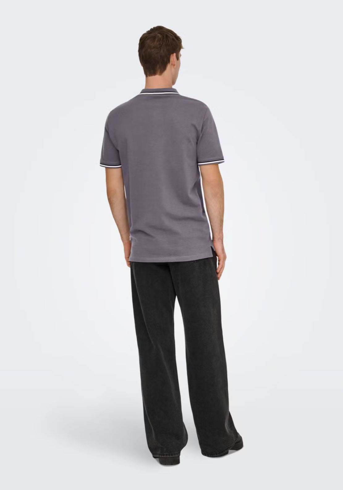 Only &amp; Sons Fletcher Cotton Polo - Rabbit 2 Shaws Department Stores