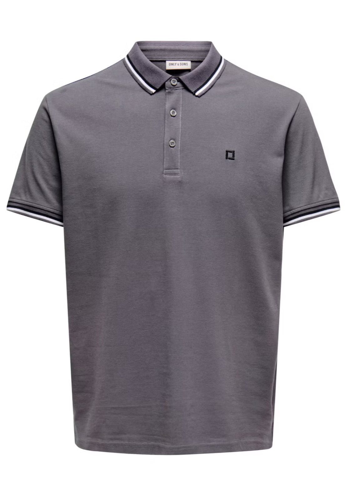 Only &amp; Sons Fletcher Cotton Polo - Rabbit 6 Shaws Department Stores