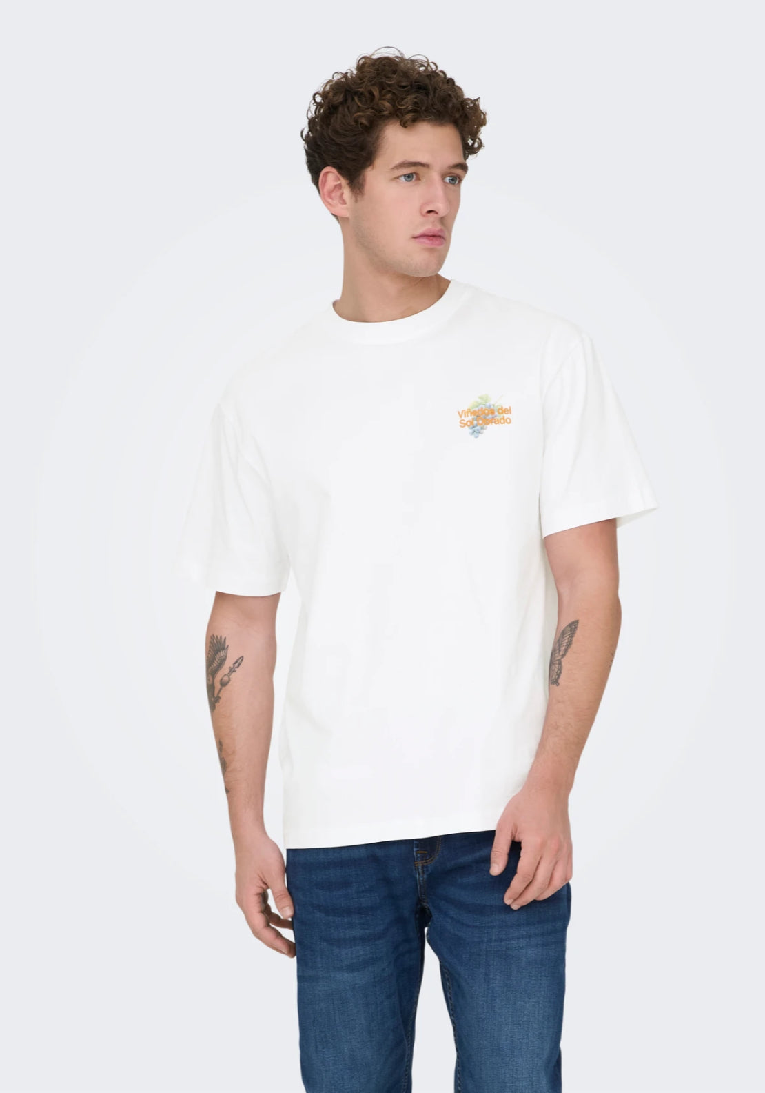 Only &amp; Sons Fred T-Shirt - White 4 Shaws Department Stores