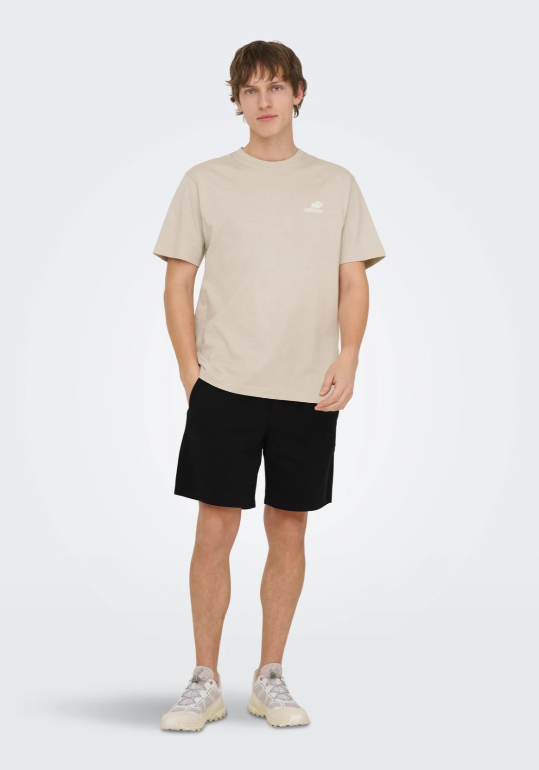 Only &amp; Sons Fred T-Shirt - Silver Lining 5 Shaws Department Stores