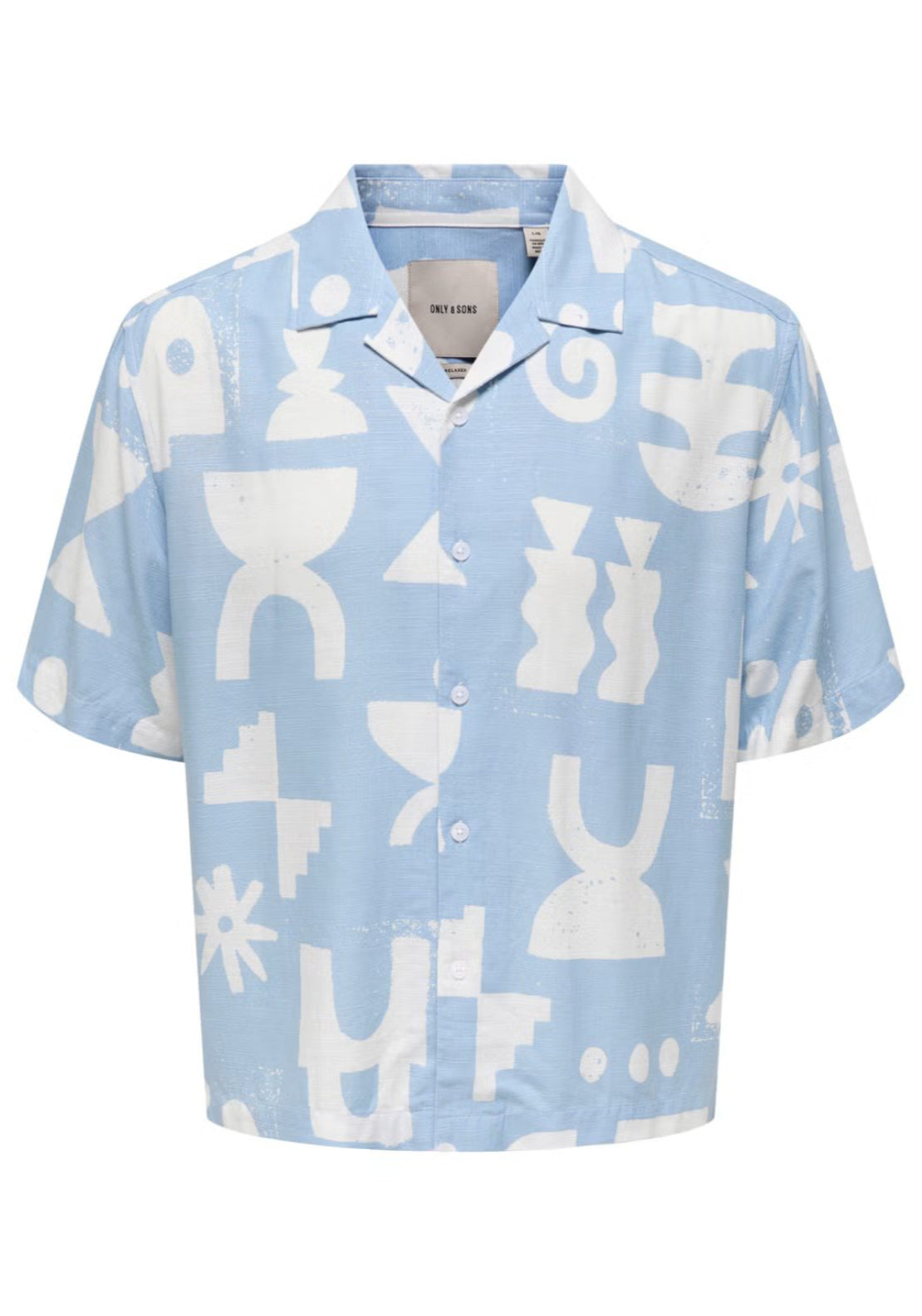 Only &amp; Sons Harvi Resort Shirt - Blue Fog 6 Shaws Department Stores