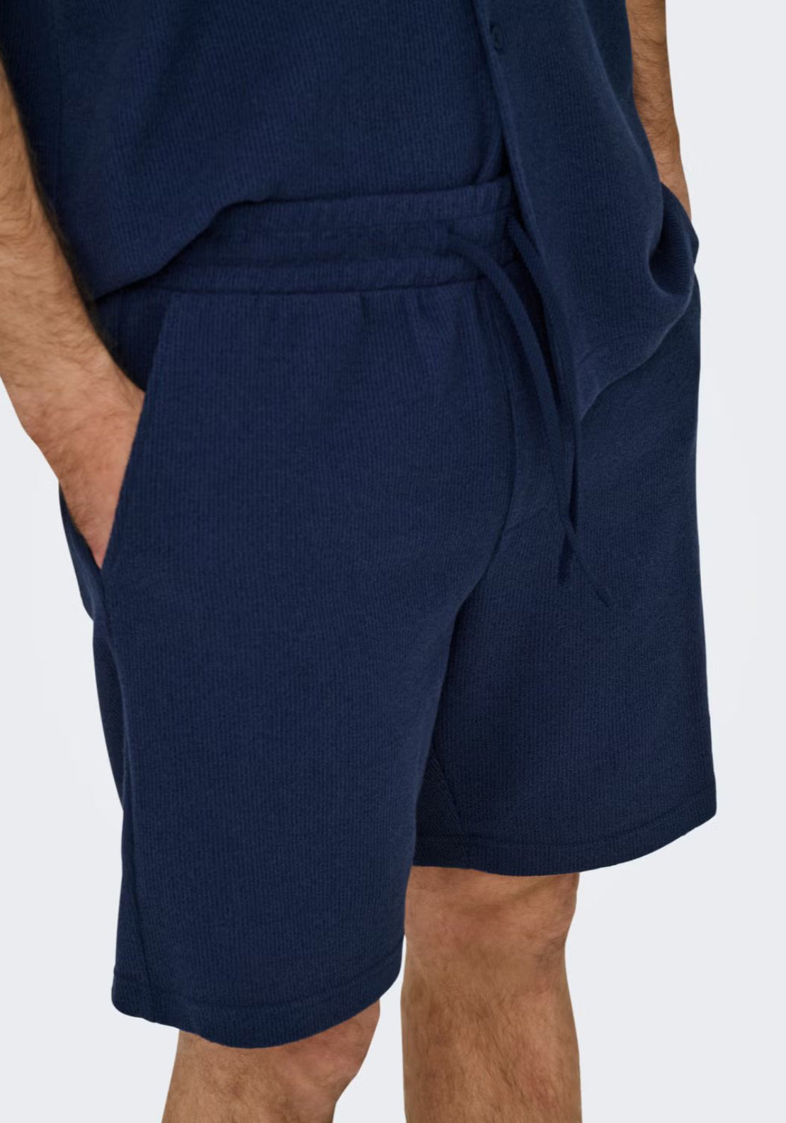 Only &amp; Sons Kosta Regular Fit Shorts - Naval Academy 3 Shaws Department Stores