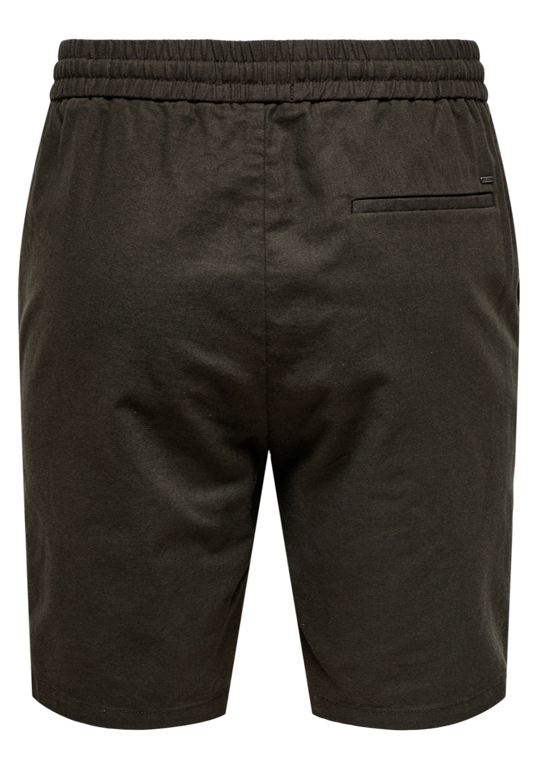 Only &amp; Sons Linus Regular Fit Linen Shorts - Demitasse 6 Shaws Department Stores