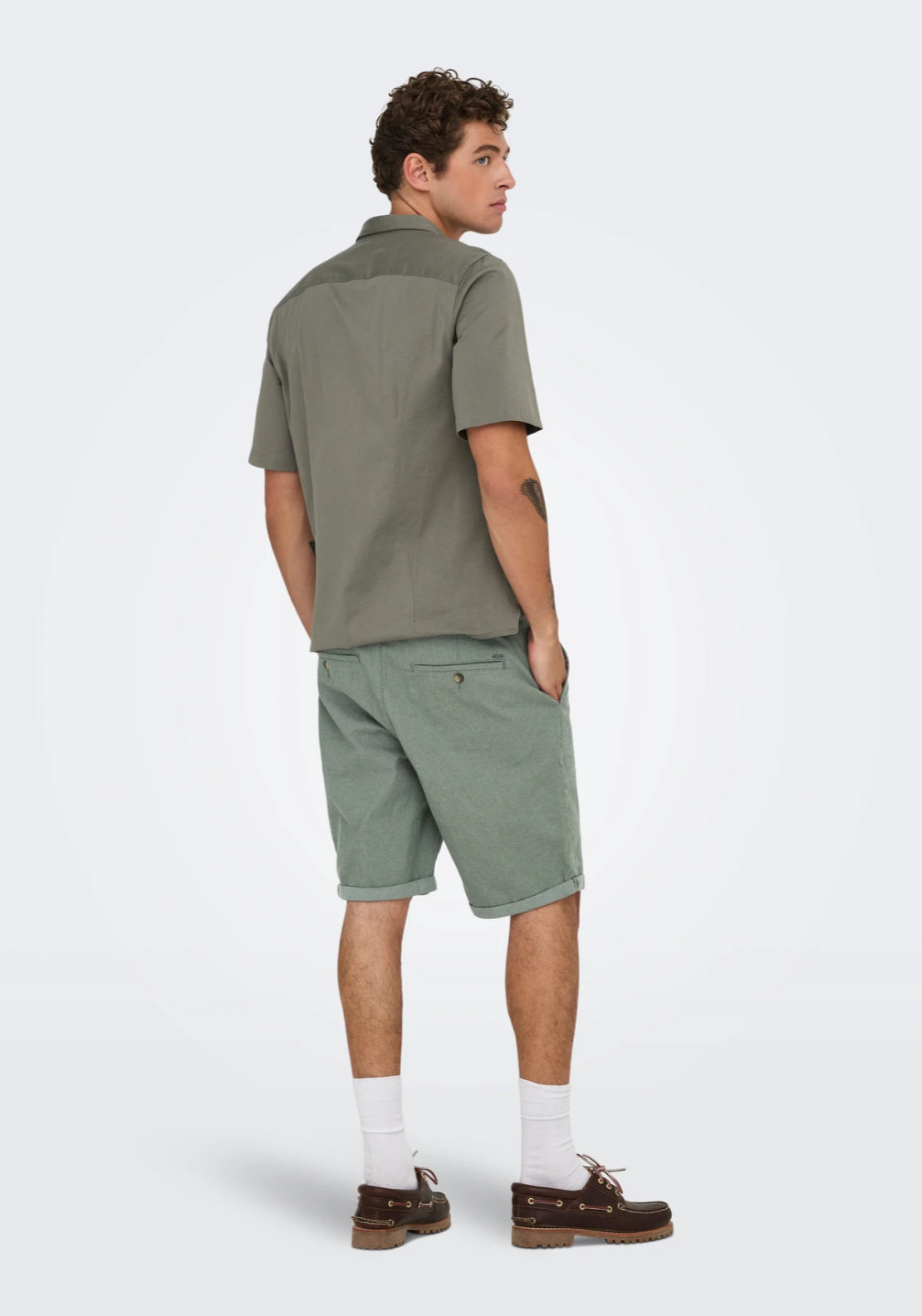 Only &amp; Sons Peter Regular Fit Shorts - Ultimate Grey 2 Shaws Department Stores