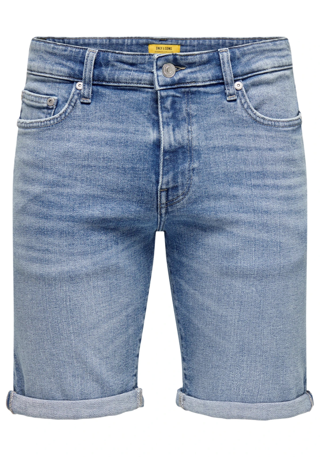 Only &amp; Sons Mid Waist Regular Fit Shorts - Blue 5 Shaws Department Stores