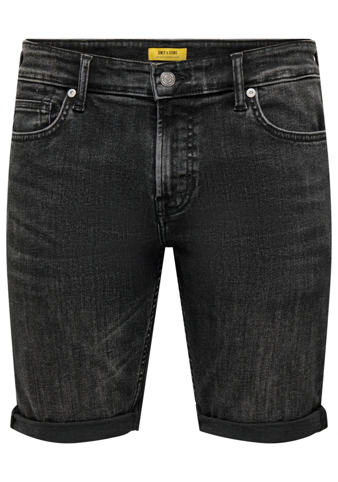 Only &amp; Sons Mid Waist Regular Fit Shorts - Black 5 Shaws Department Stores