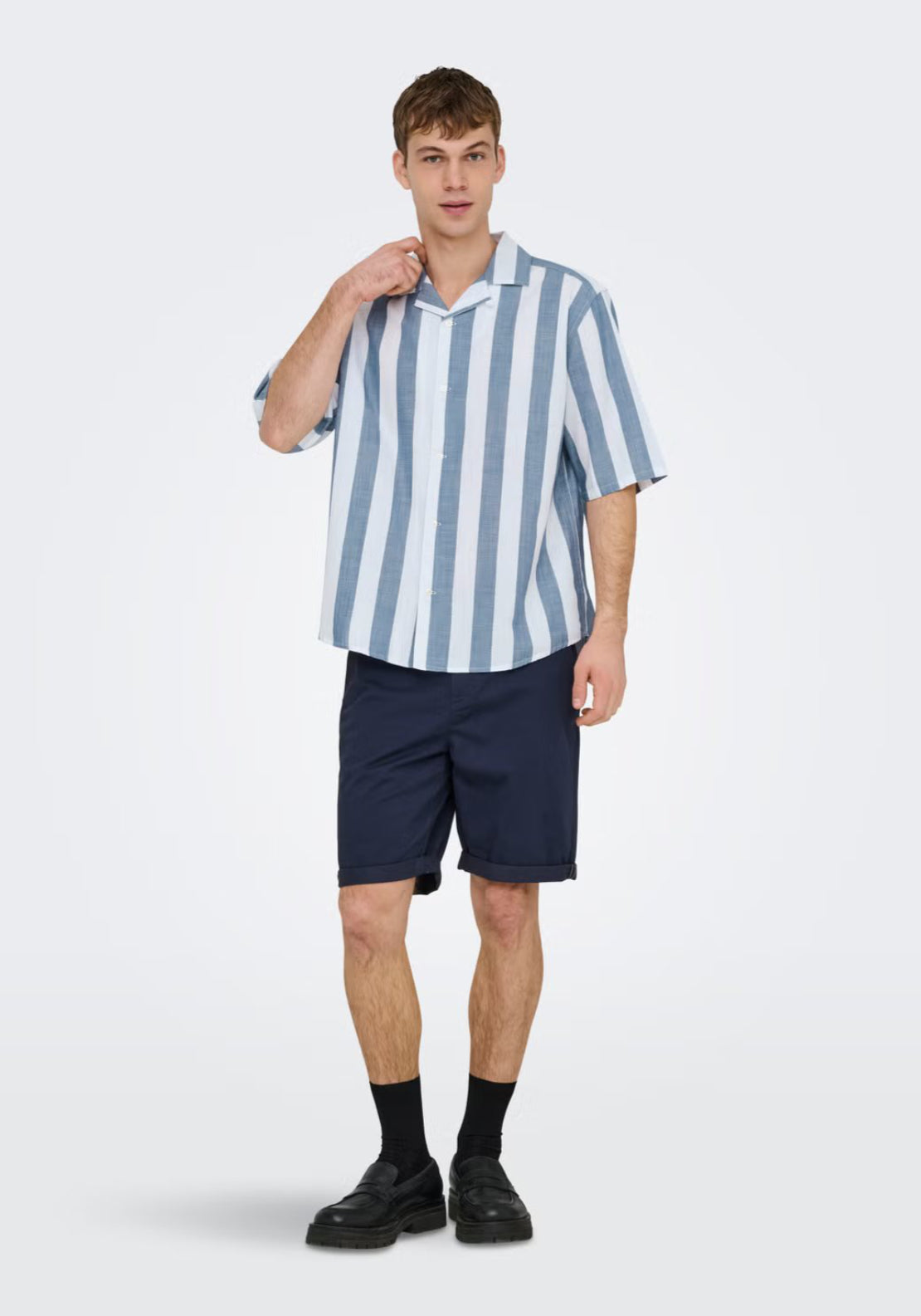 Only &amp; Sons Tes Shirt - Vintage Indigo 5 Shaws Department Stores