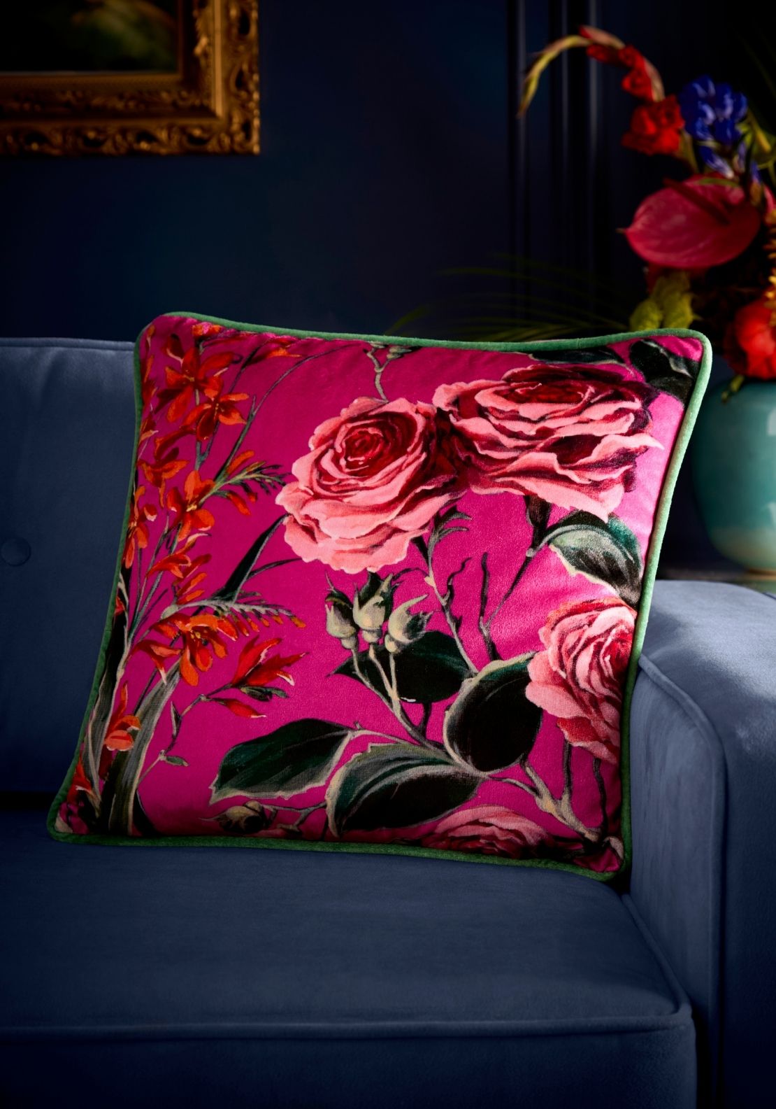Laurence Llewelyn-bowen Cotswold Fantasia Filled Cushion - Pink 1 Shaws Department Stores