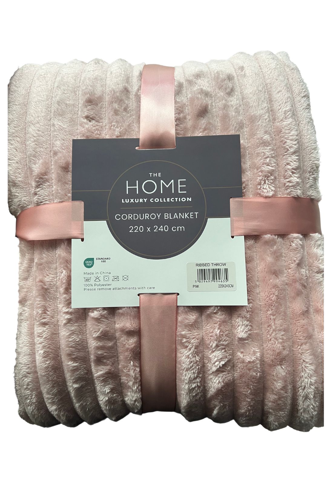 The Home Collection Ribbed Throw 220 x 240cm 2 Shaws Department Stores