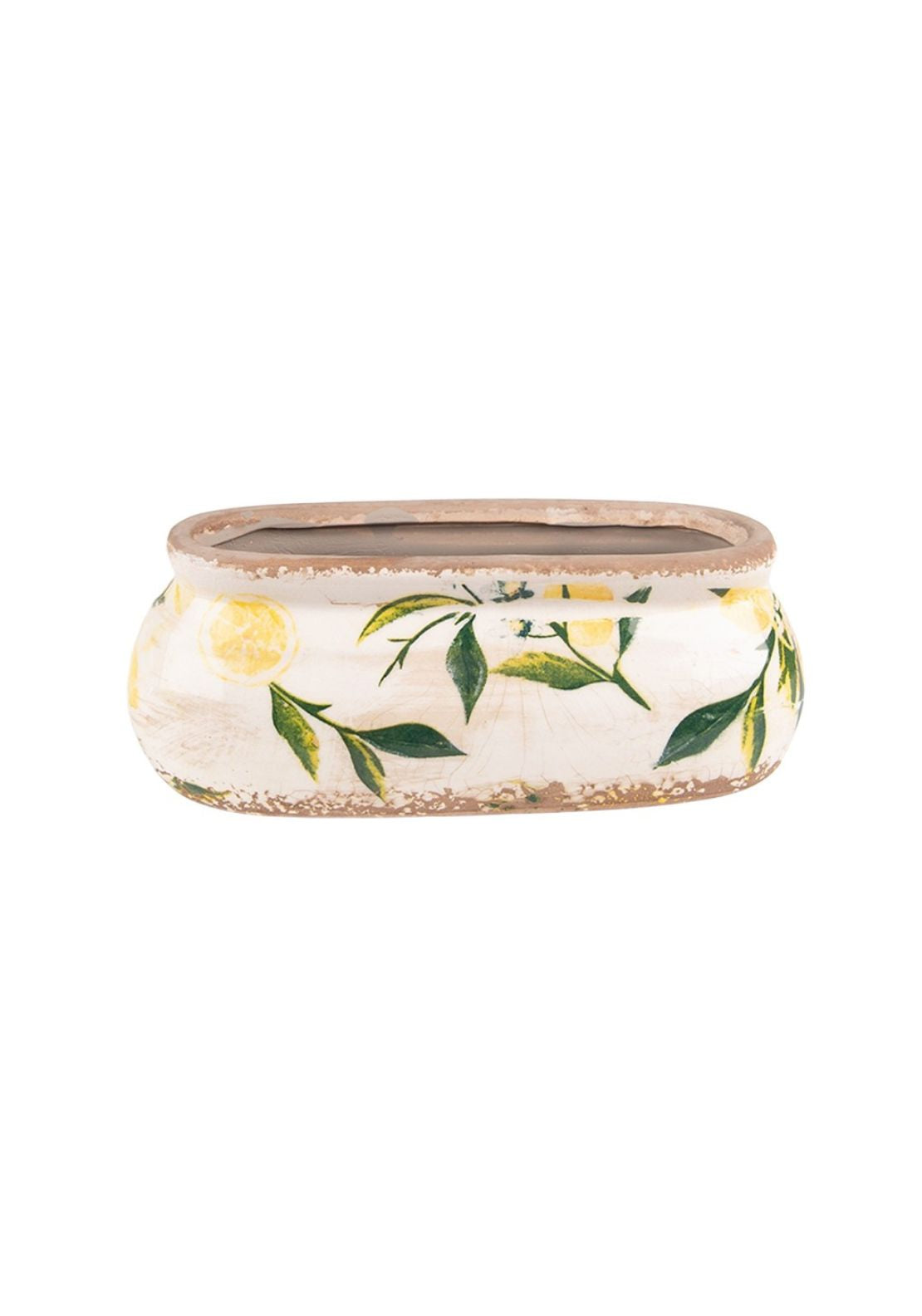 Ceramic Lemon Indoor Planter - Multi