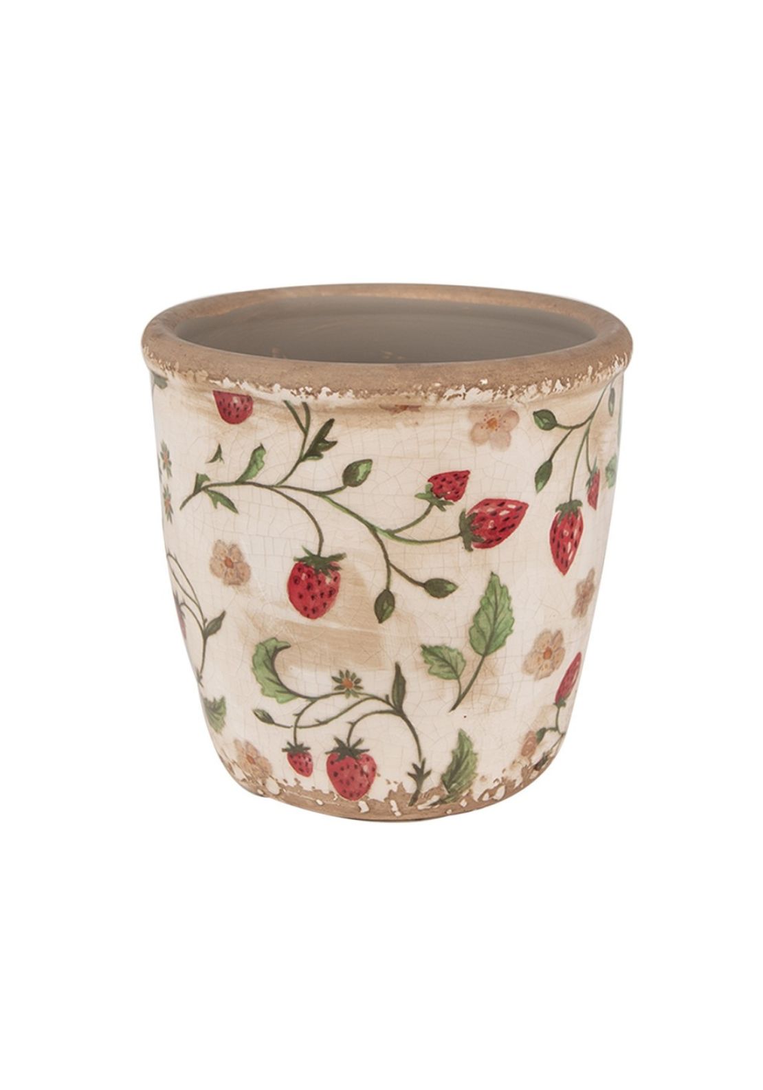 Clayre &amp; Eef Ceramic Strawberries Indoor Planter - Multi 1 Shaws Department Stores