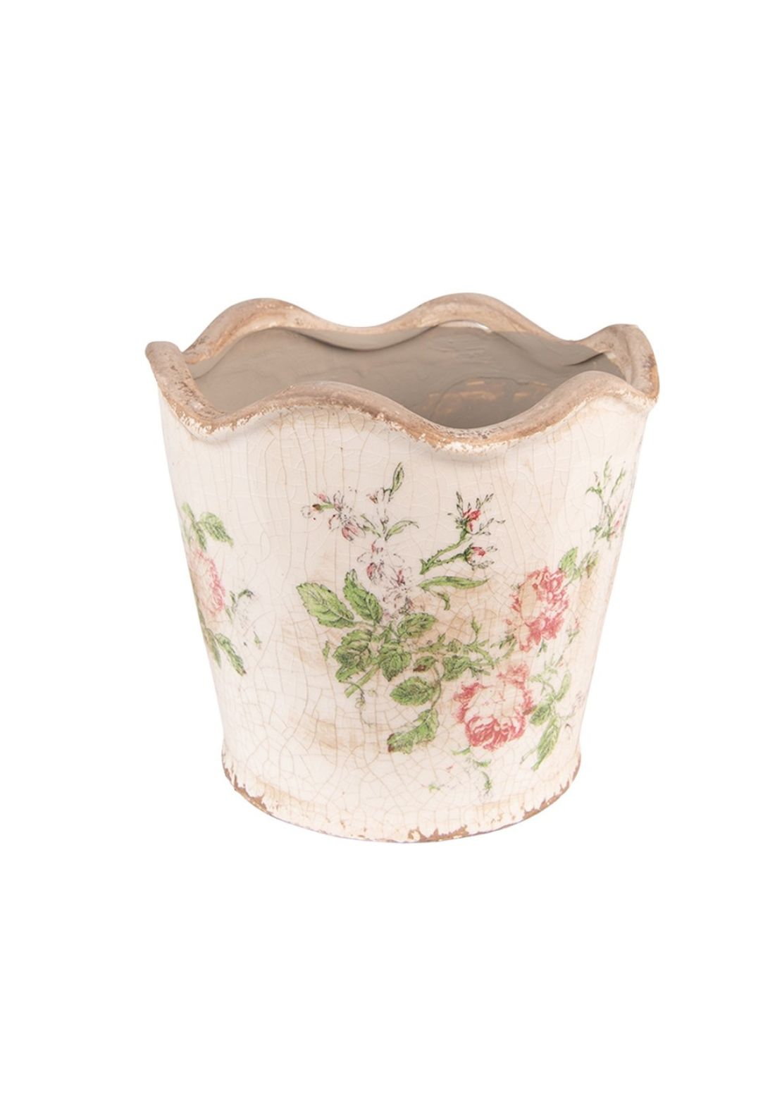 Rustic Ceramic Flowers Indoor Planter - Multi