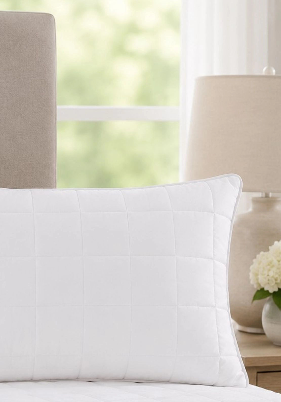 Plump Bamboo Pillow - White
