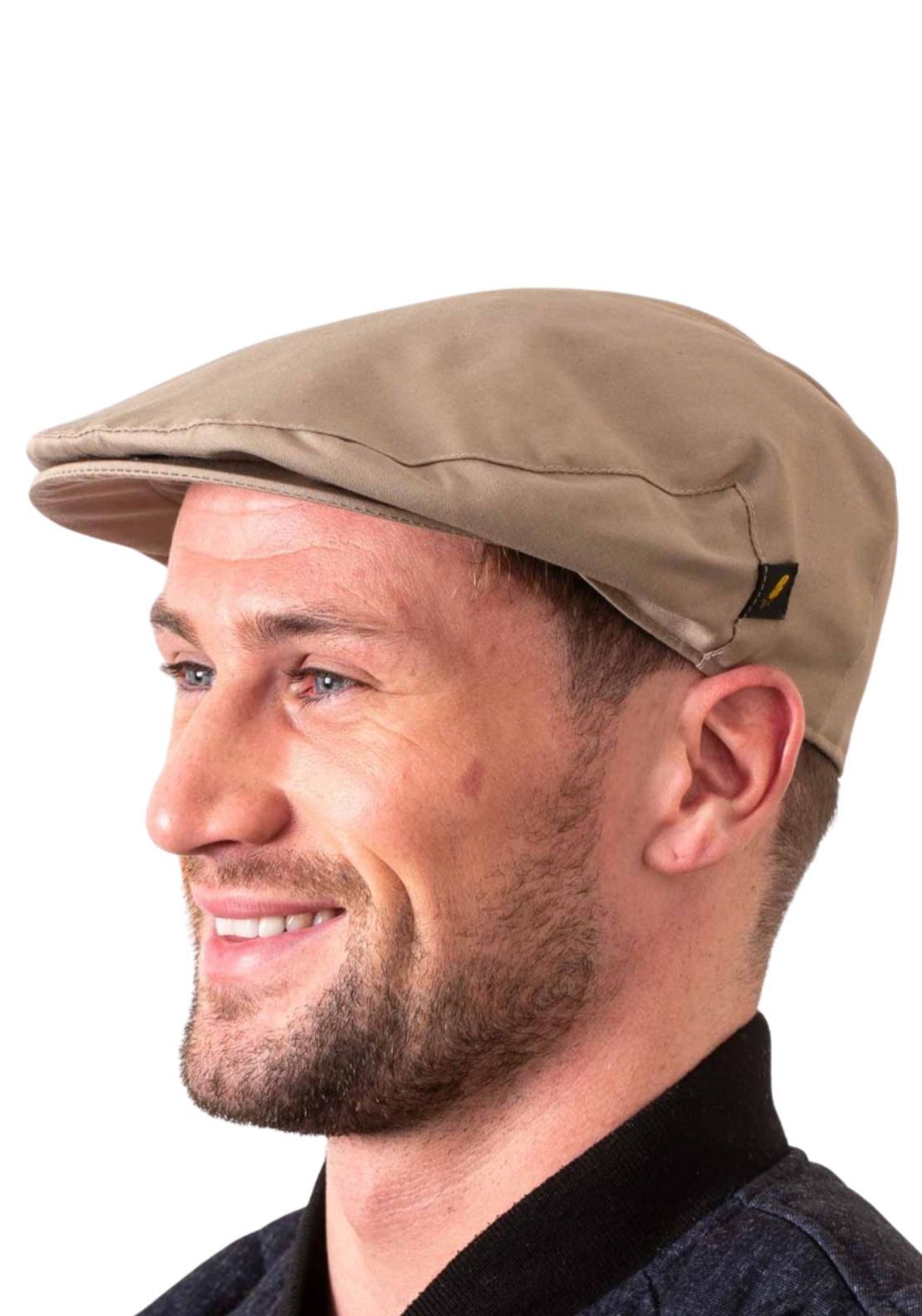 Hatman Of Ireland Poplin Flat Cap - Beige 1 Shaws Department Stores