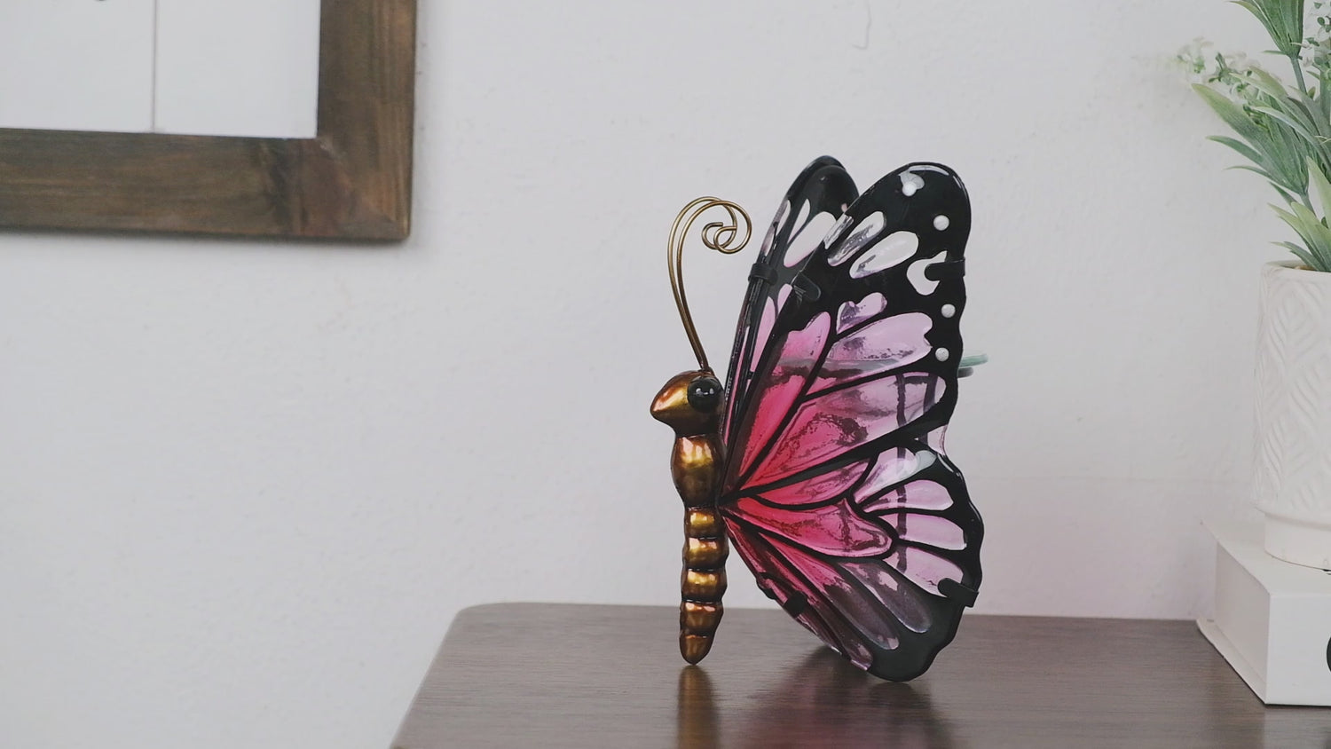 Cerise Tealight Butterfly