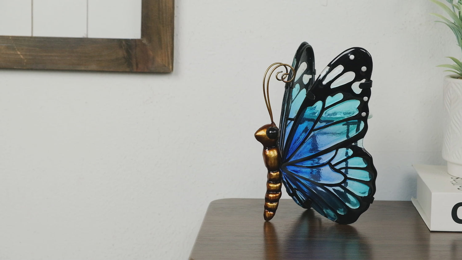 Teal Blue Tealight Butterfly