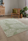 Leaf Washable Rug - Green