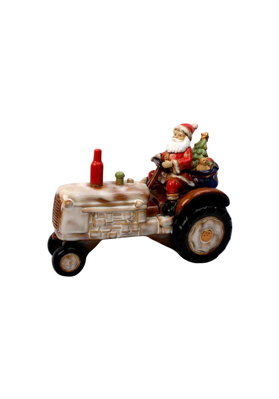 The Home Christmas Santa On Tractor 1 Shaws Department Stores