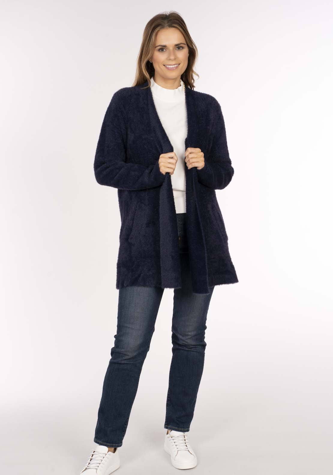 Naoise Sparkle Feather Cardi - Navy Sparkle 3 Shaws Department Stores